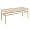 Fernway 18" Solid Wood and Woven Rope Entryway Bench